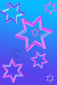 粉色创意星星电脑绘图背景