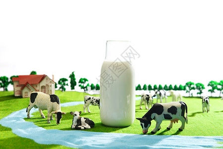 牛奶牧场背景图片