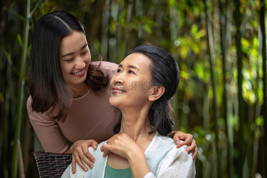 幸福母女图片