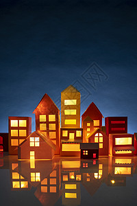 房子楼群模型背景图片