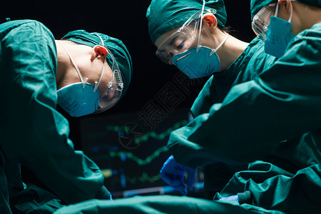 心电医护人员在进行手术背景