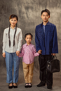 中国80年代复古家庭照背景