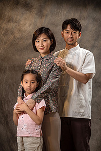 中国80年代复古家庭照背景