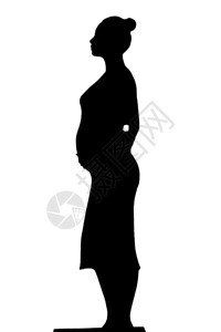 孕妇的剪影影棚怀孕的高清图片