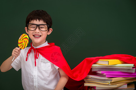 学生超人小学男生扮演超人背景