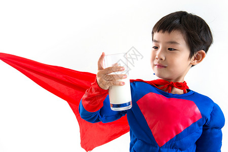 儿童塑料杯小男孩扮超人背景