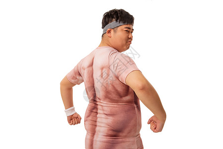 网球服小胖穿3D服健身背景