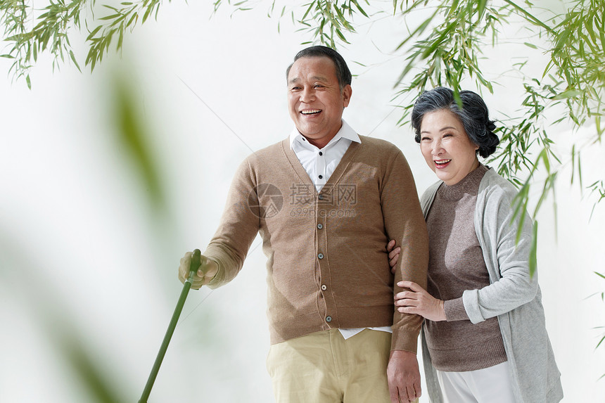 幸福的老年夫妇图片