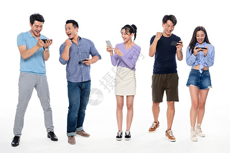 不同人群不同年龄段的人使用手机背景