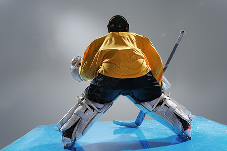冰球运动员背影图片