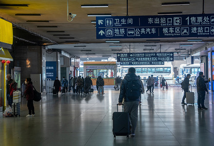 武汉武昌火车站春运背景图片