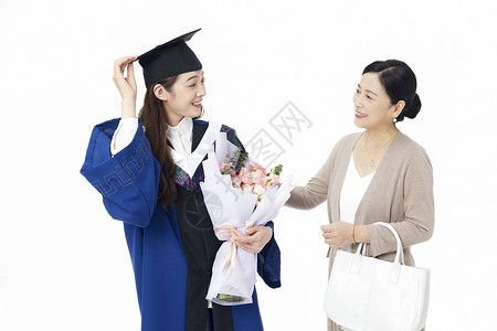 母亲庆祝女儿硕士毕业图片