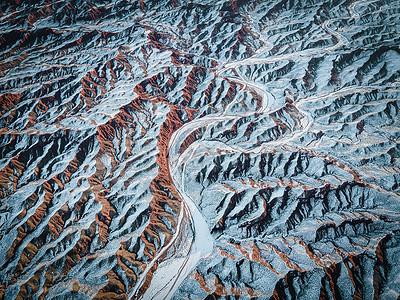 雪后的甘肃兰州平山湖大峡谷图片