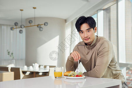 男性健康轻食早餐图片