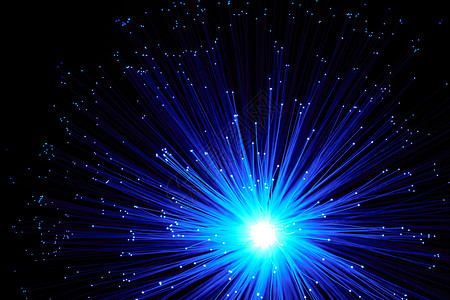 科技感静物蓝色光纤图片