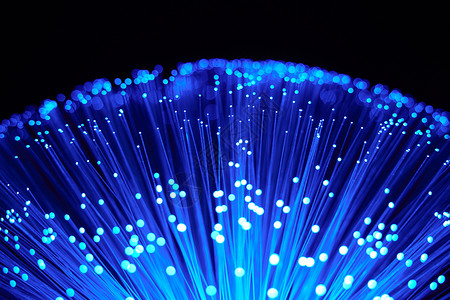 科技网络线条信息技术蓝色背景科技感静物蓝色光纤背景