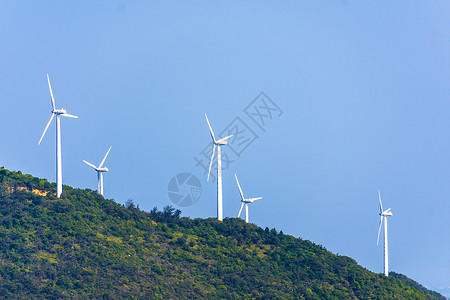 风力发电机风车背景图片