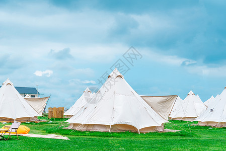 露营基地的帐篷背景