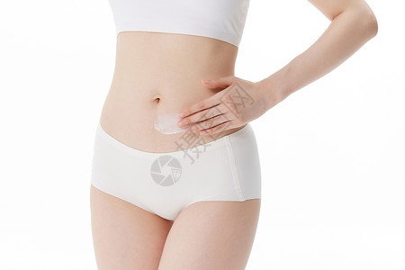 腹部塑形女性身体护理去除妊娠纹背景