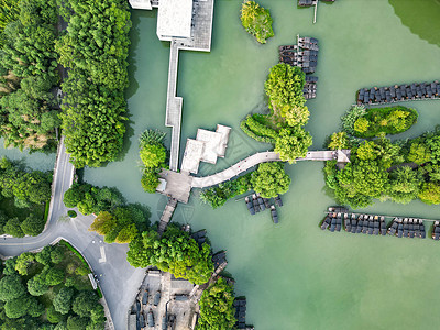 乌镇航拍浙江乌镇5A景区航拍背景