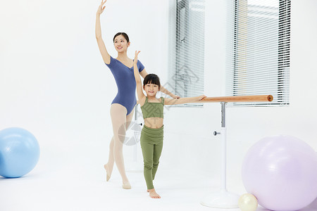 幼儿芭蕾女体操老师少儿体操教学背景
