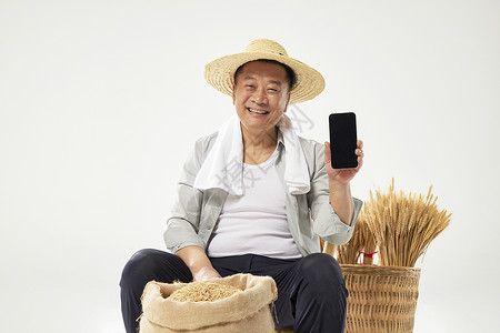 乡村宣传农民展示手机屏幕背景