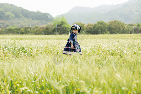 三月三上巳节广西三月三壮族儿童民族服饰背景