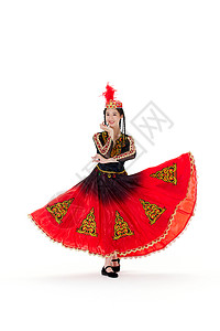 跳舞的维吾尔族女性背景图片
