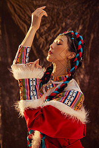 美丽的藏族女性背景图片