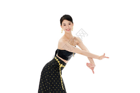 舞蹈的少数民族傣族女性背景图片