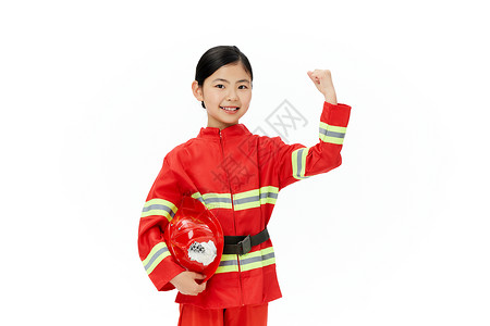 消防创意小小消防员加油形象背景