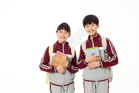 小学课本素材小学生背书包形象背景