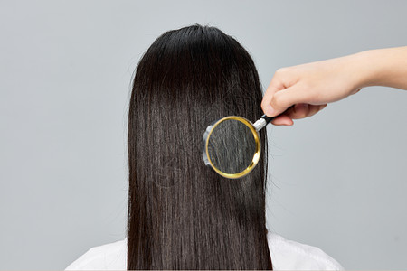 女性发质修护背景图片