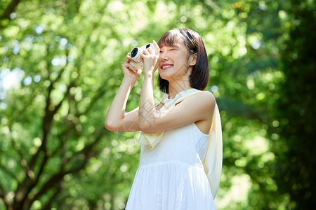 清爽夏日可爱女生记录生活高清图片