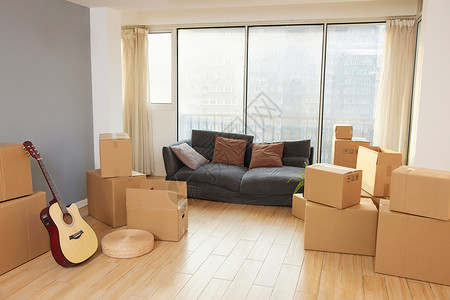 吉他里面素材等待摆放家具的新家客厅形象背景