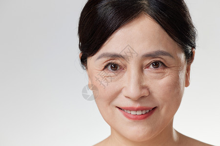 女人皱纹中老年皮肤展示背景