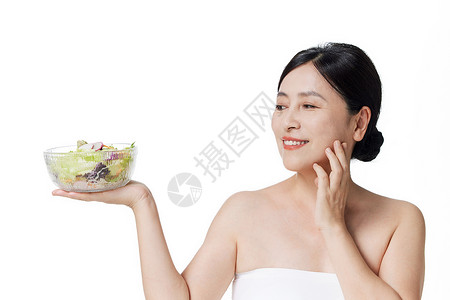 中年女性的健康饮食图片