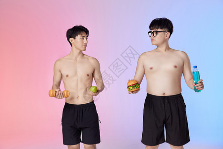 高热量饮食习惯不同身材的人饮食习惯对比背景