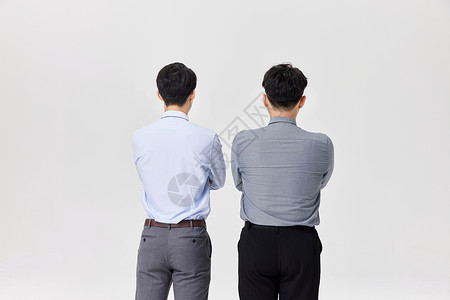 不同身材商务男性背影背景图片