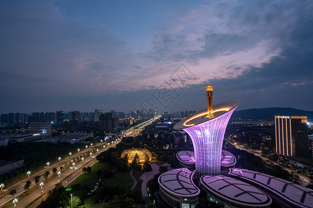 武汉光谷未来科技城马蹄莲背景