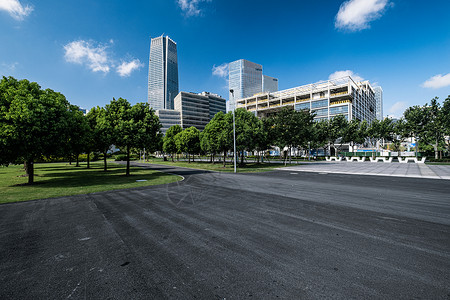 上海徐汇滨江晴天西岸建筑背景图片