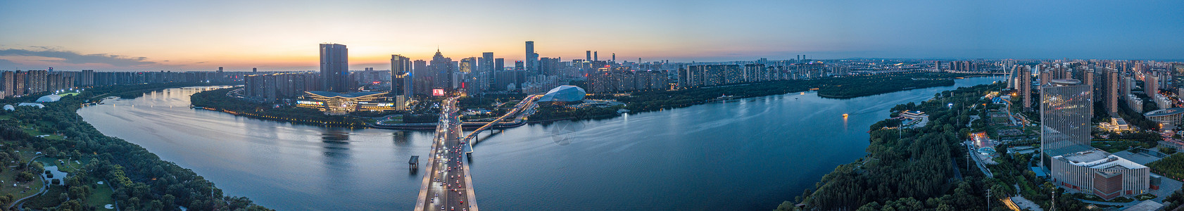 沈阳浑河全景航拍背景