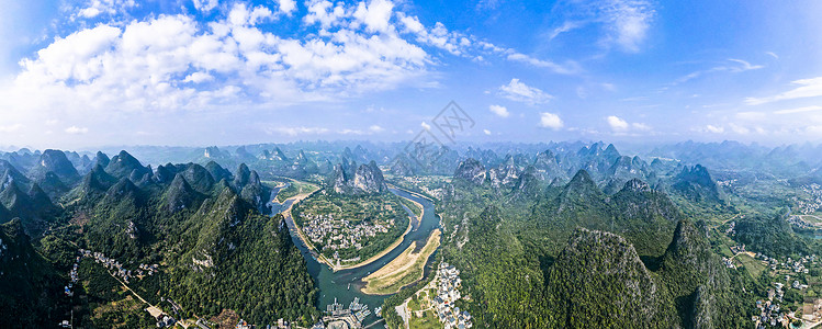 桂林漓江风景区全景图片