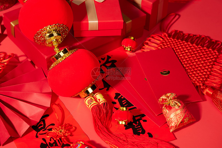 新年传统红包灯笼图片