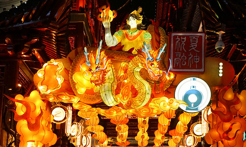 龙年传统节日装饰新年春节灯会背景