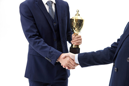 商务人士握手颁奖领奖背景图片