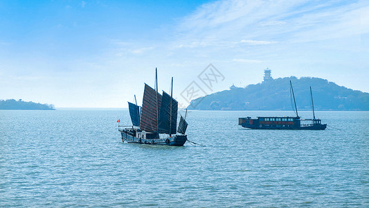 輪船素材无锡太湖风光背景