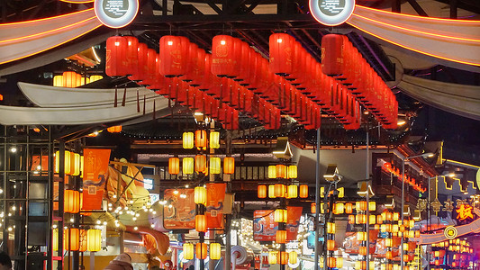中式龙年年边框框架龙年春节元宵节豫园灯会背景
