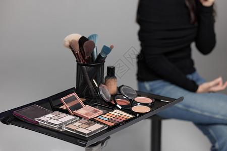专业化妆工具背景图片