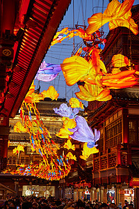 龙年豫园花灯背景图片